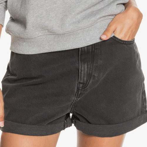 Roxy Γυναικείο σορτς Here Its Me Black - Mom Fit Denim Shorts